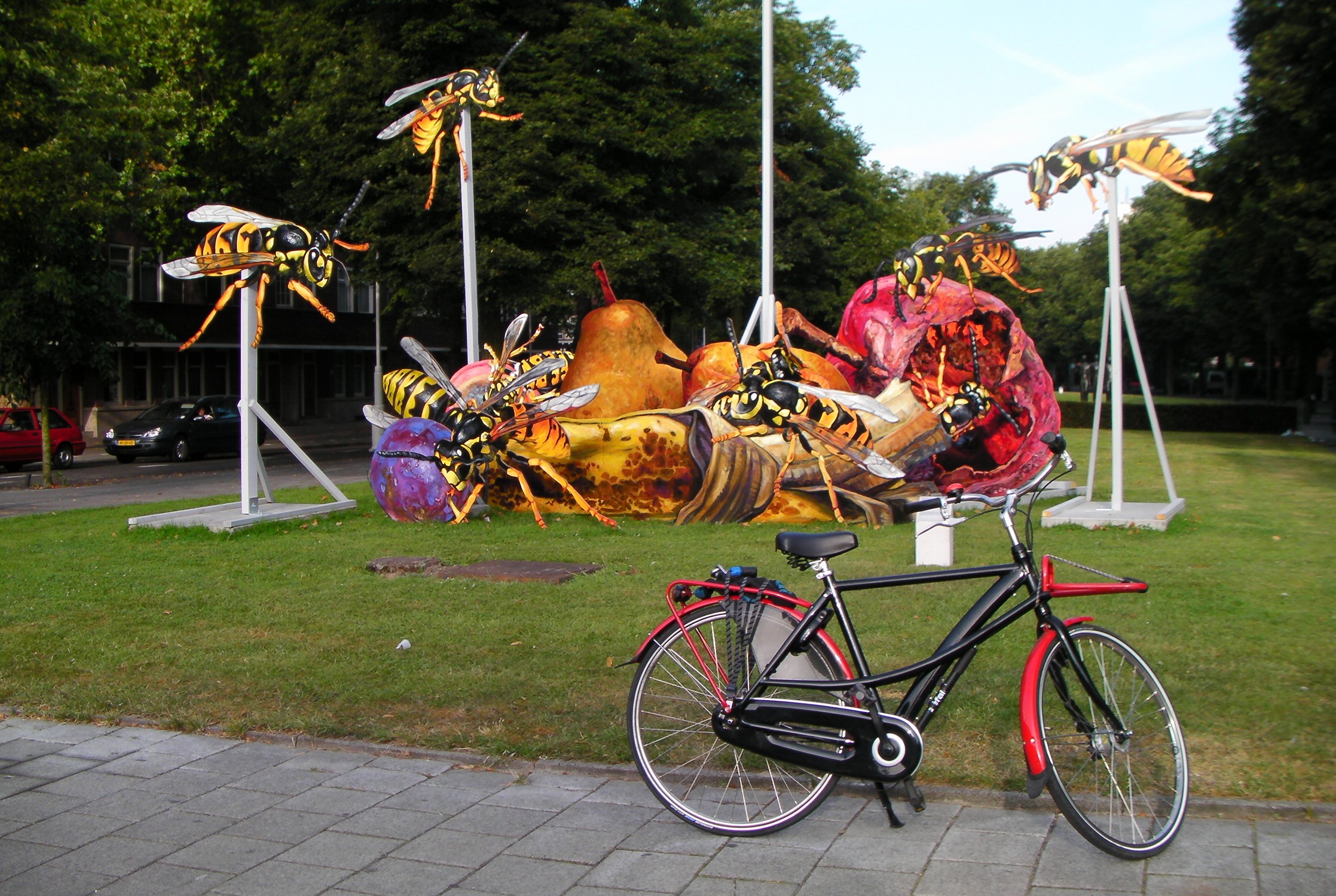drooderfiets and wasps